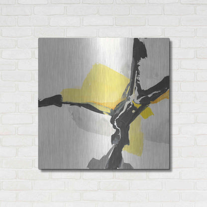 Luxe Metal Art 'Creamy Yellow III' by Chris Paschke, Metal Wall Art,36x36
