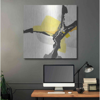 Luxe Metal Art 'Creamy Yellow III' by Chris Paschke, Metal Wall Art,36x36