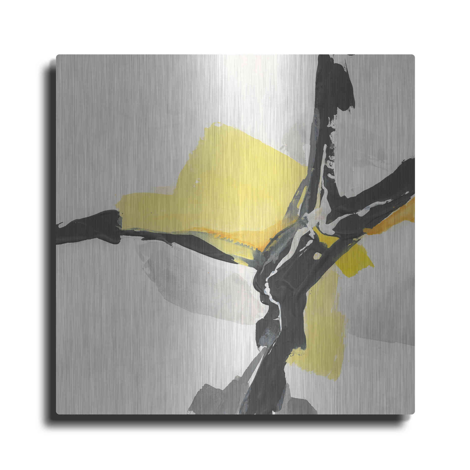 Luxe Metal Art 'Creamy Yellow III' by Chris Paschke, Metal Wall Art