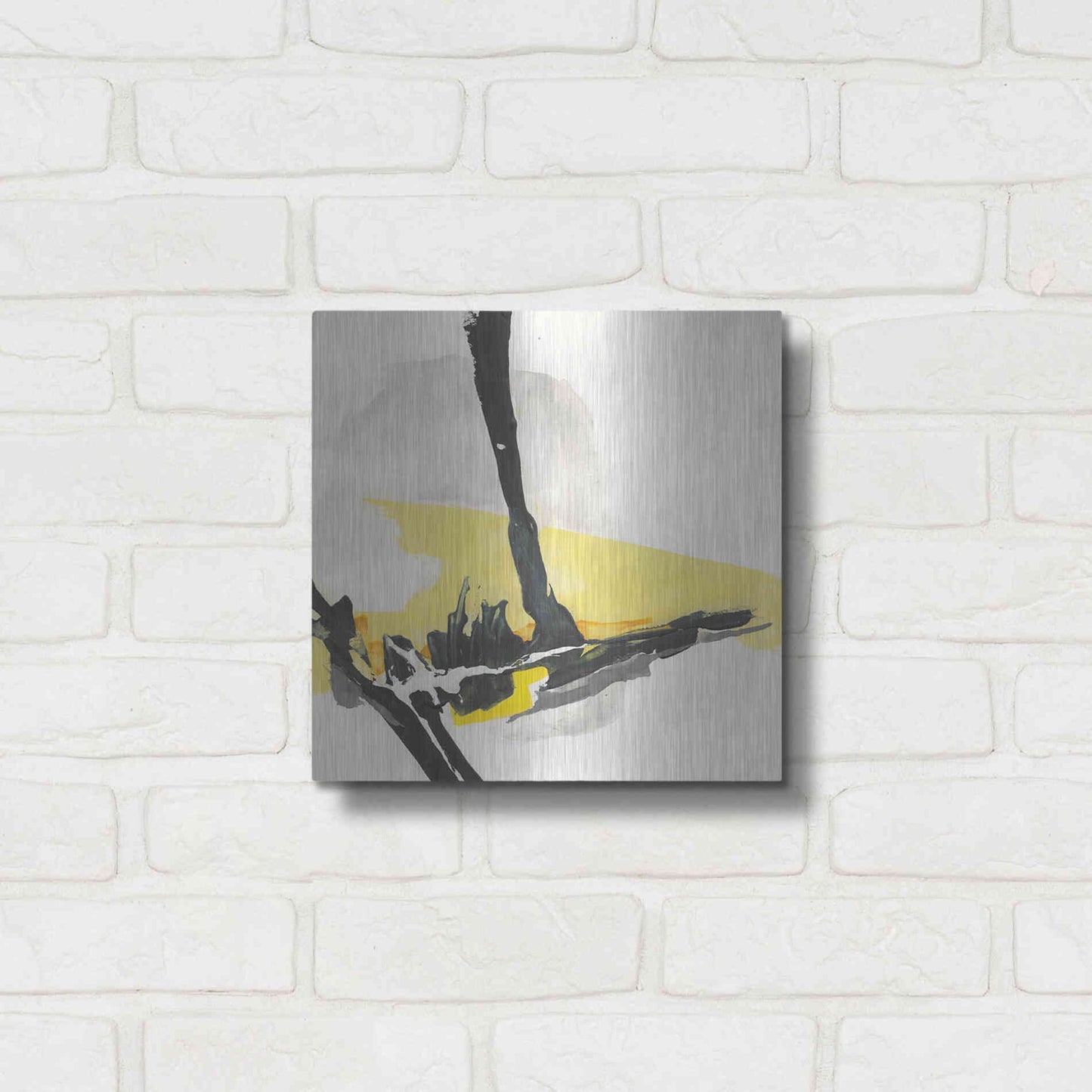 Luxe Metal Art 'Creamy Yellow IV' by Chris Paschke, Metal Wall Art,12x12