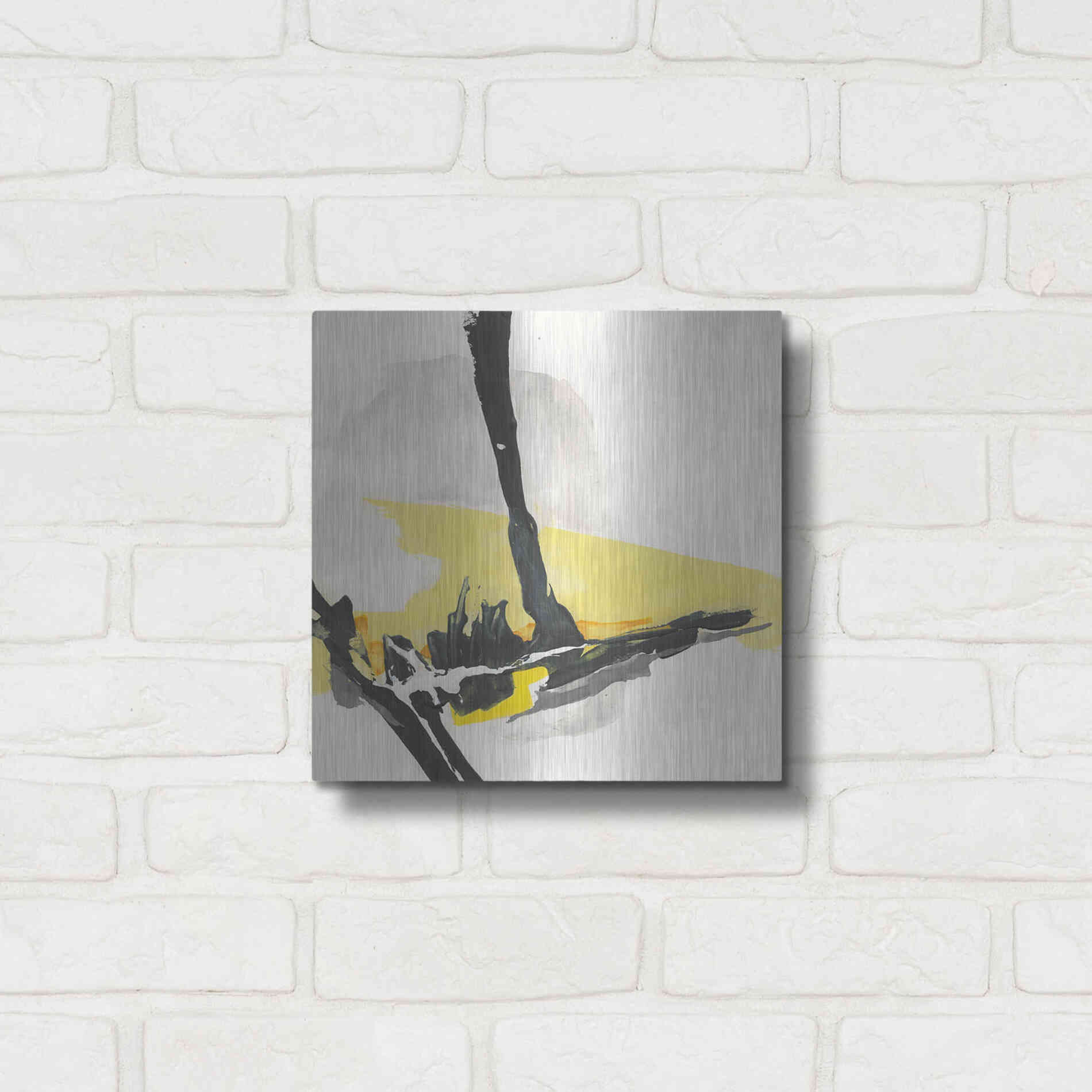 Luxe Metal Art 'Creamy Yellow IV' by Chris Paschke, Metal Wall Art,12x12