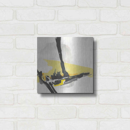 Luxe Metal Art 'Creamy Yellow IV' by Chris Paschke, Metal Wall Art,12x12