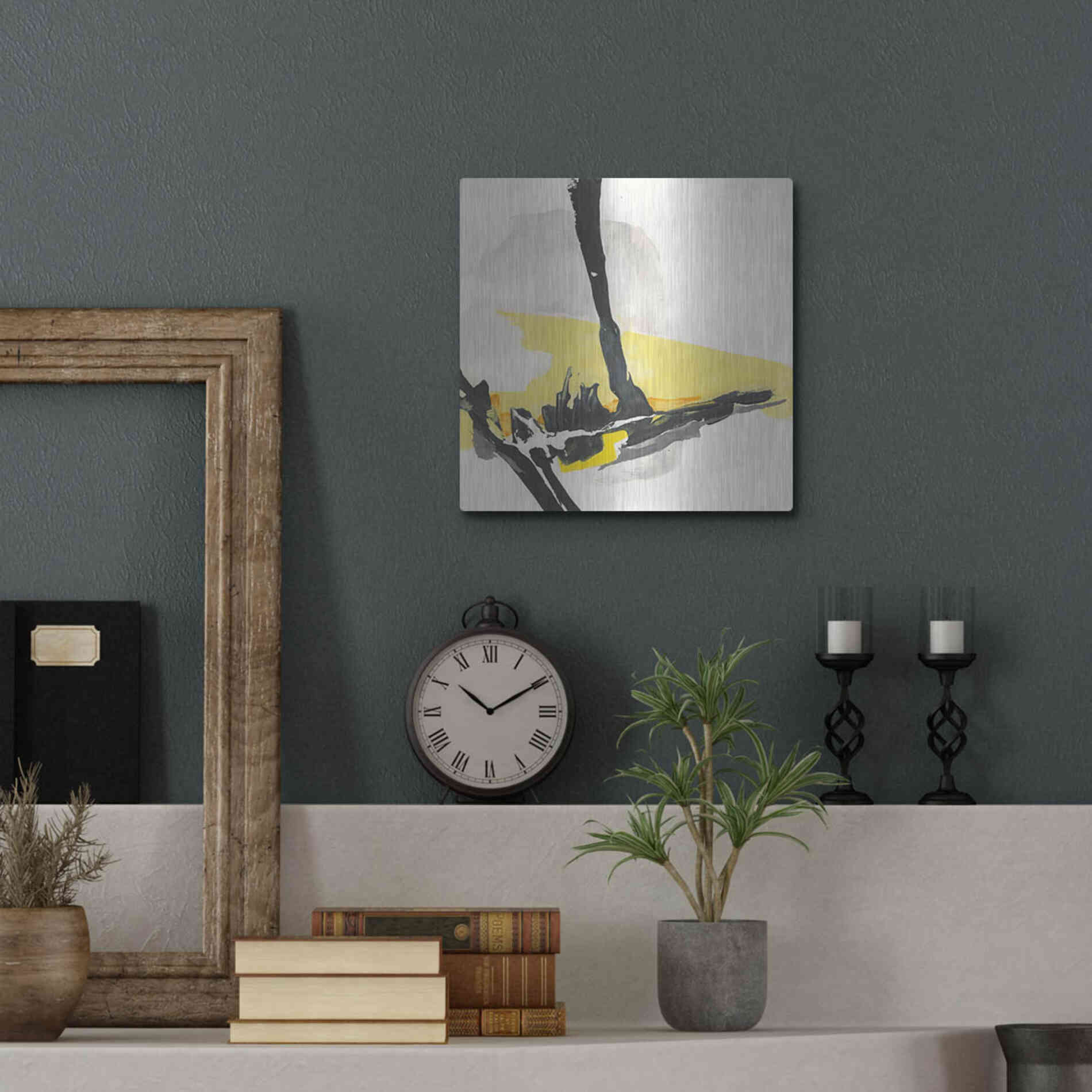 Luxe Metal Art 'Creamy Yellow IV' by Chris Paschke, Metal Wall Art,12x12