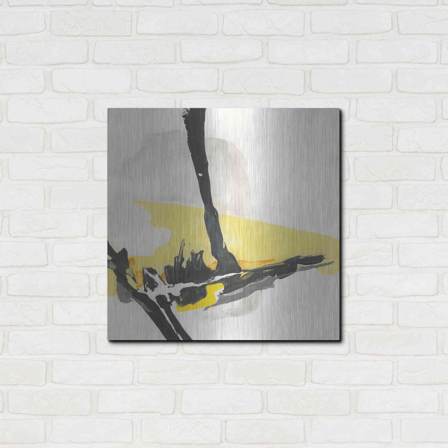 Luxe Metal Art 'Creamy Yellow IV' by Chris Paschke, Metal Wall Art,24x24