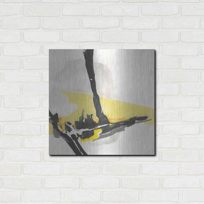 Luxe Metal Art 'Creamy Yellow IV' by Chris Paschke, Metal Wall Art,24x24