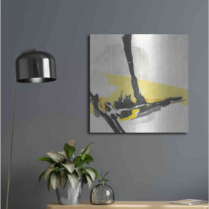 Luxe Metal Art 'Creamy Yellow IV' by Chris Paschke, Metal Wall Art,24x24