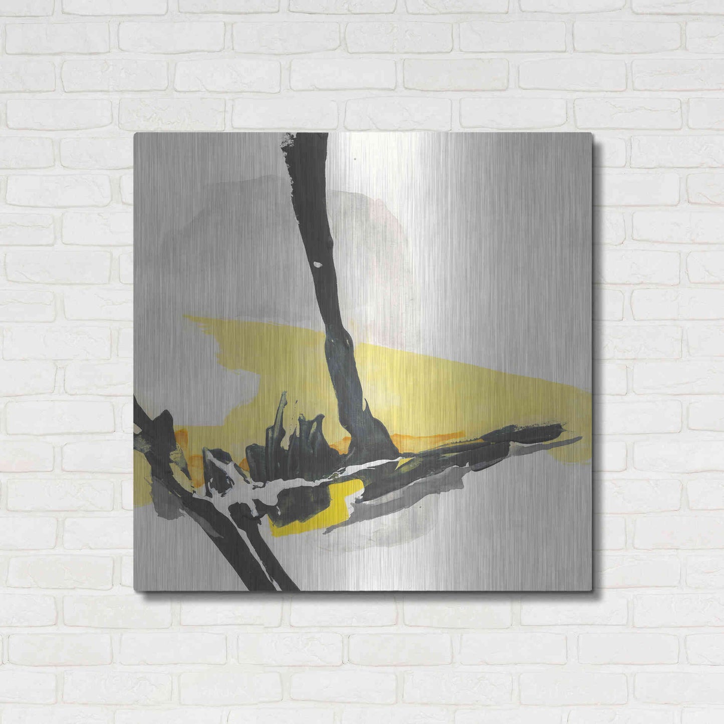 Luxe Metal Art 'Creamy Yellow IV' by Chris Paschke, Metal Wall Art,36x36