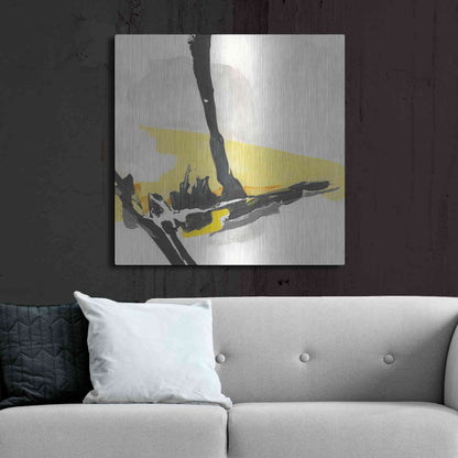 Luxe Metal Art 'Creamy Yellow IV' by Chris Paschke, Metal Wall Art,36x36