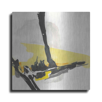 Luxe Metal Art 'Creamy Yellow IV' by Chris Paschke, Metal Wall Art
