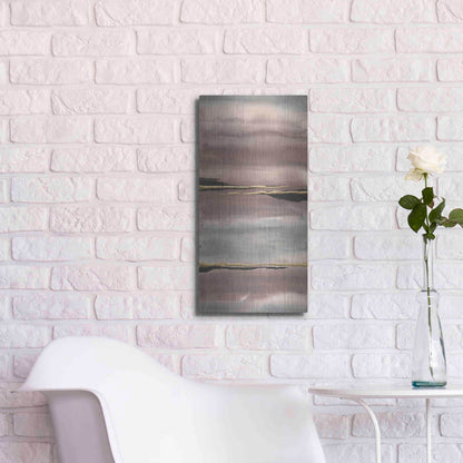Luxe Metal Art 'Gilded Morning Fog III' by Chris Paschke, Metal Wall Art,12x24