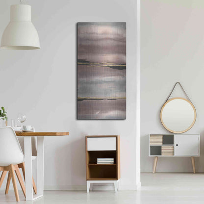 Luxe Metal Art 'Gilded Morning Fog III' by Chris Paschke, Metal Wall Art,24x48