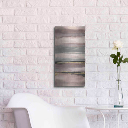Luxe Metal Art 'Gilded Morning Fog IV' by Chris Paschke, Metal Wall Art,12x24