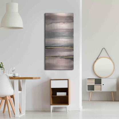 Luxe Metal Art 'Gilded Morning Fog IV' by Chris Paschke, Metal Wall Art,24x48