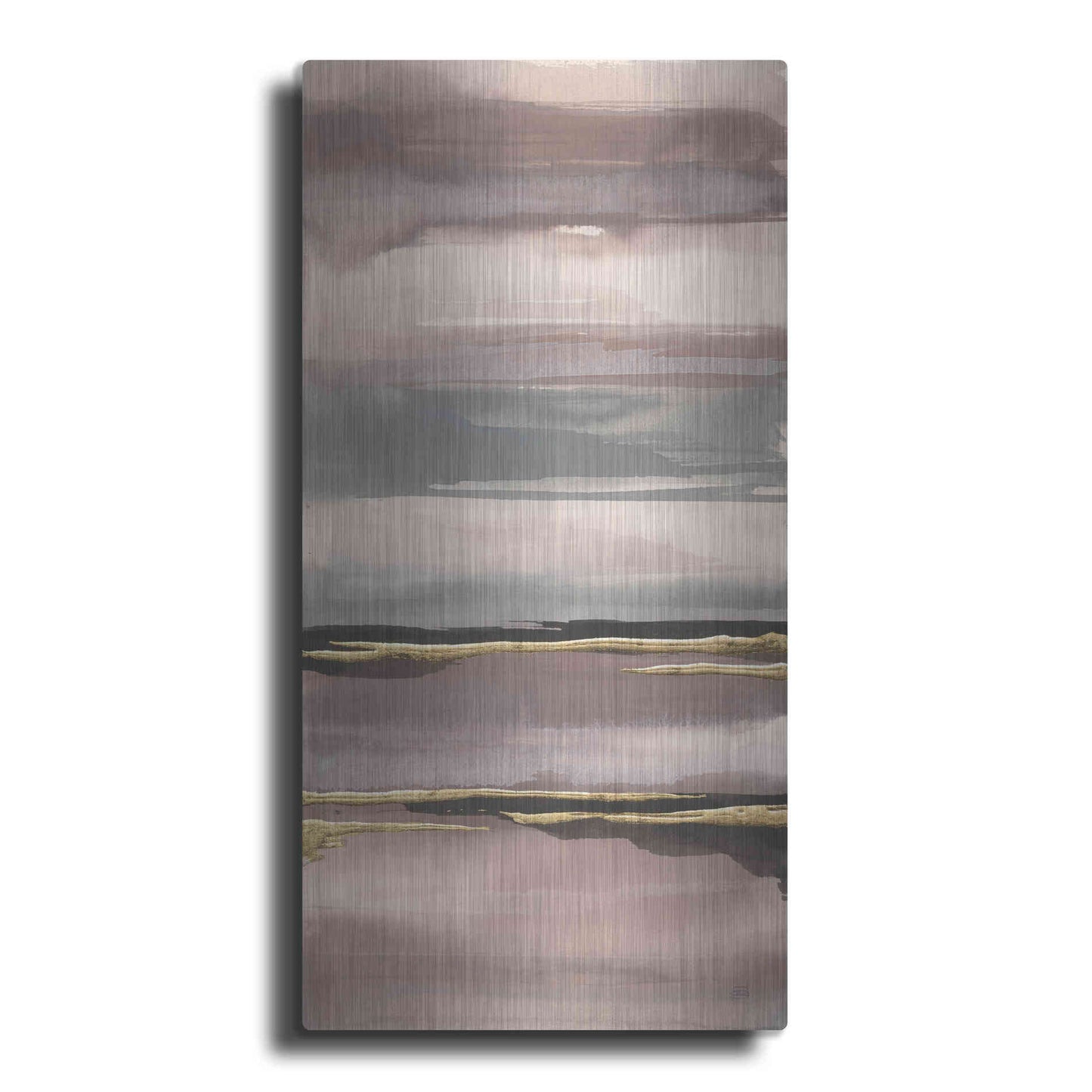Luxe Metal Art 'Gilded Morning Fog IV' by Chris Paschke, Metal Wall Art,2:1 P