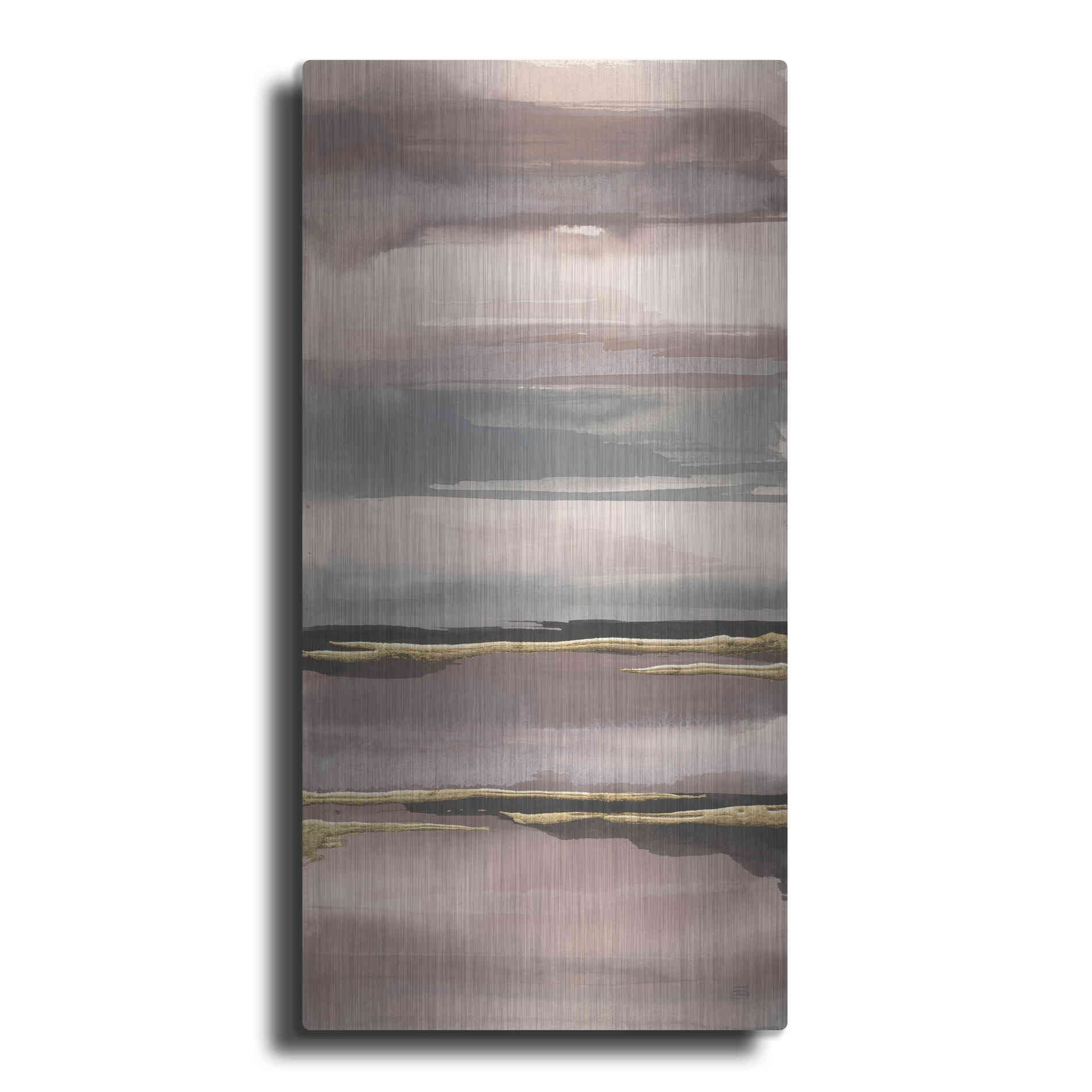 Luxe Metal Art 'Gilded Morning Fog IV' by Chris Paschke, Metal Wall Art,2:1 P