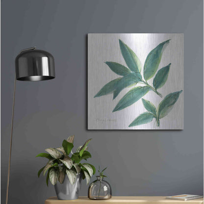 Luxe Metal Art 'Bay Leaf' by Chris Paschke, Metal Wall Art,24x24