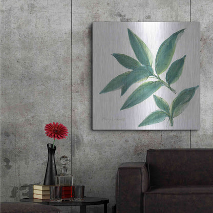 Luxe Metal Art 'Bay Leaf' by Chris Paschke, Metal Wall Art,36x36