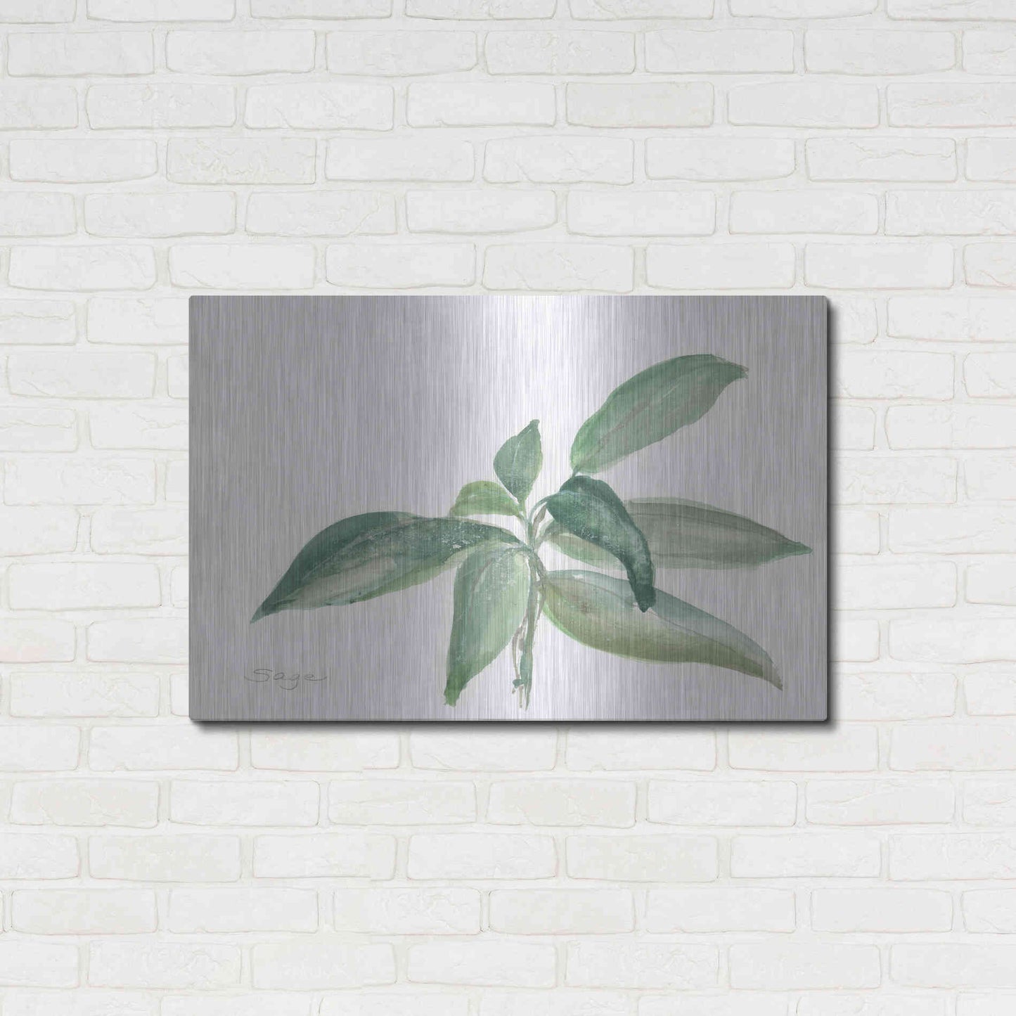 Luxe Metal Art 'Sage I' by Chris Paschke, Metal Wall Art,36x24