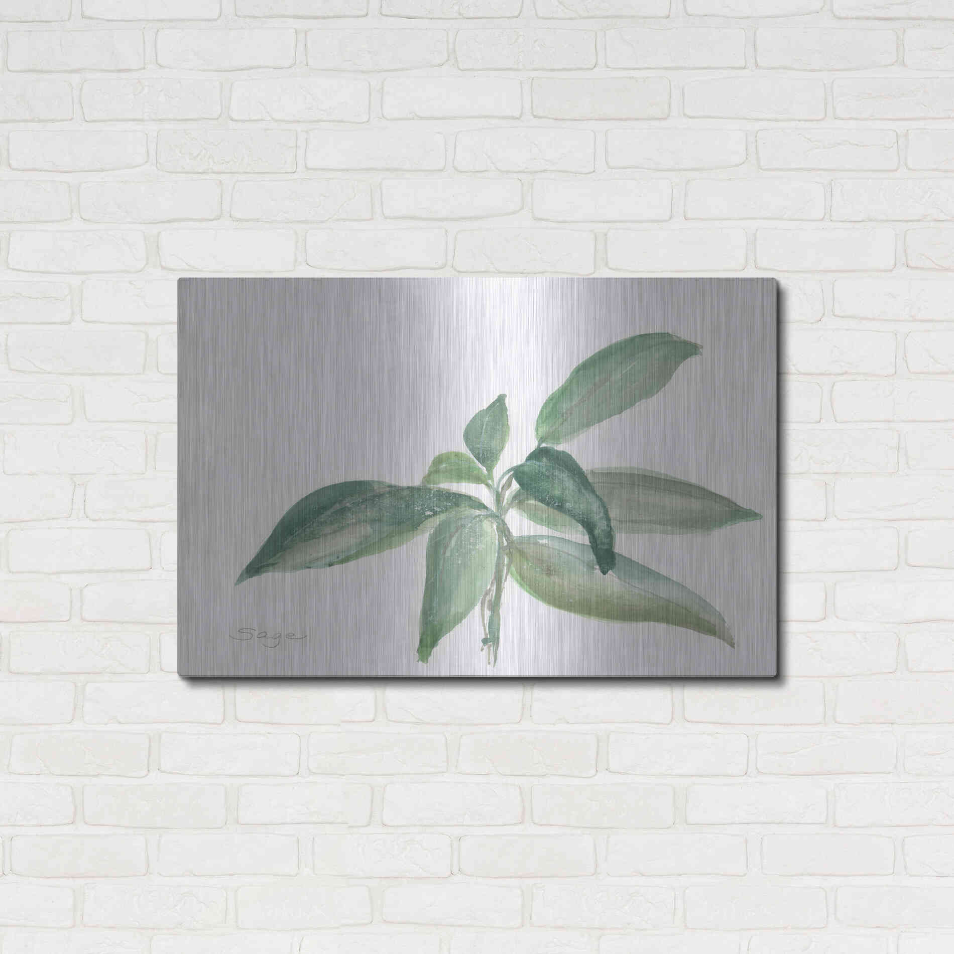 Luxe Metal Art 'Sage I' by Chris Paschke, Metal Wall Art,36x24