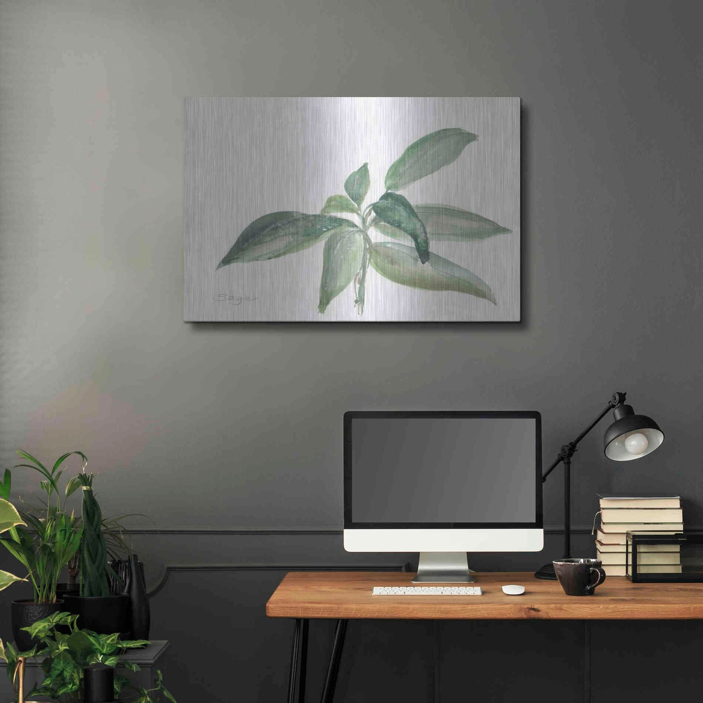 Luxe Metal Art 'Sage I' by Chris Paschke, Metal Wall Art,36x24