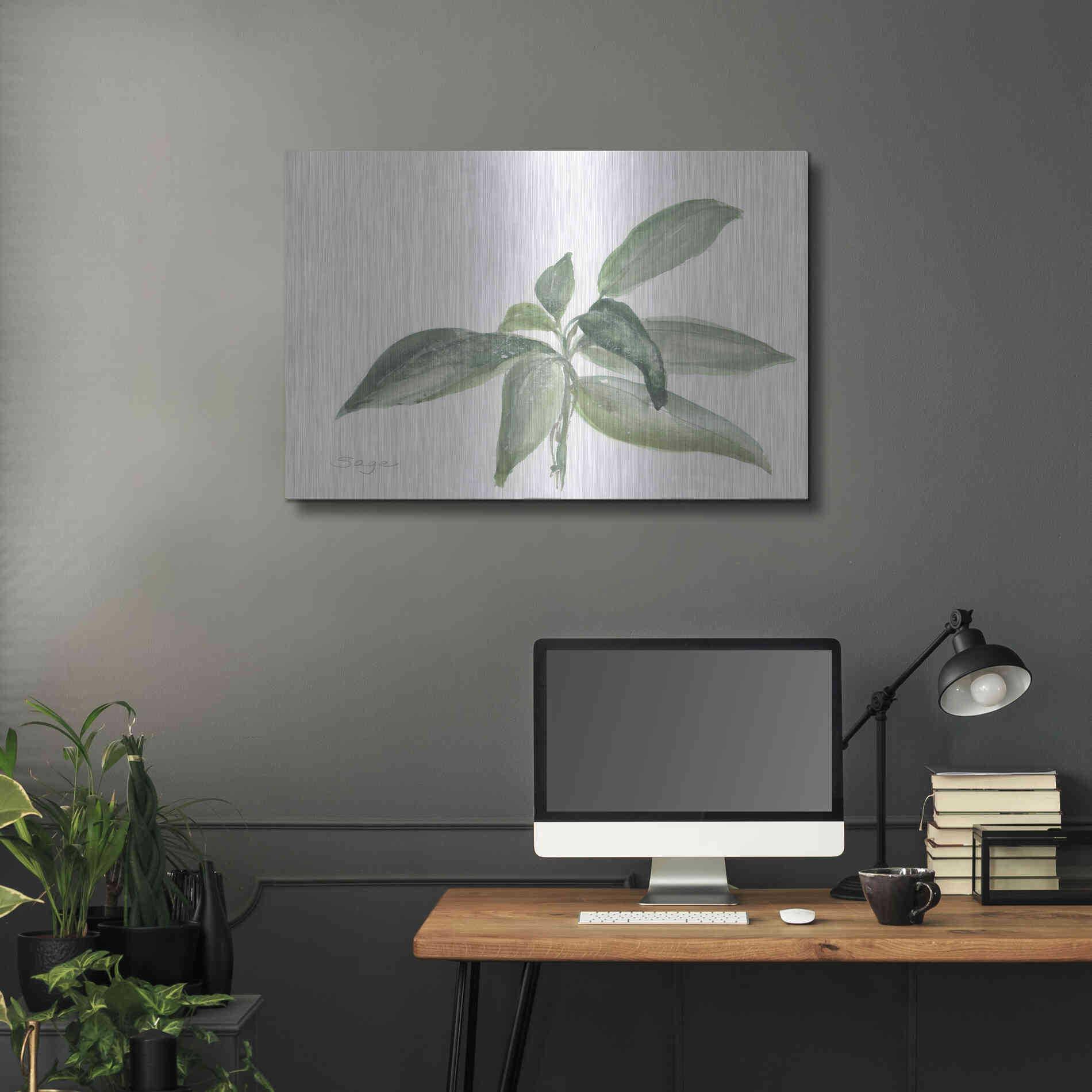 Luxe Metal Art 'Sage I' by Chris Paschke, Metal Wall Art,36x24