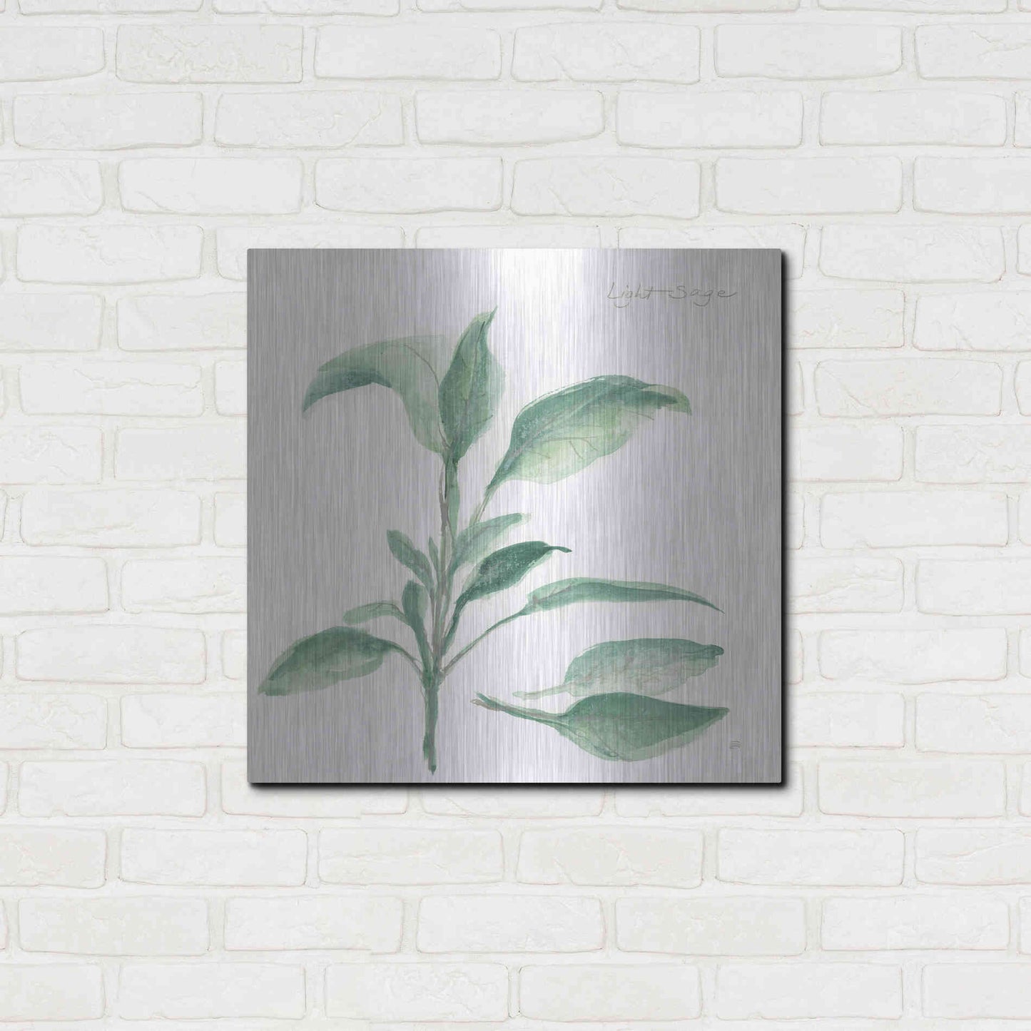 Luxe Metal Art 'Sage II' by Chris Paschke, Metal Wall Art,24x24