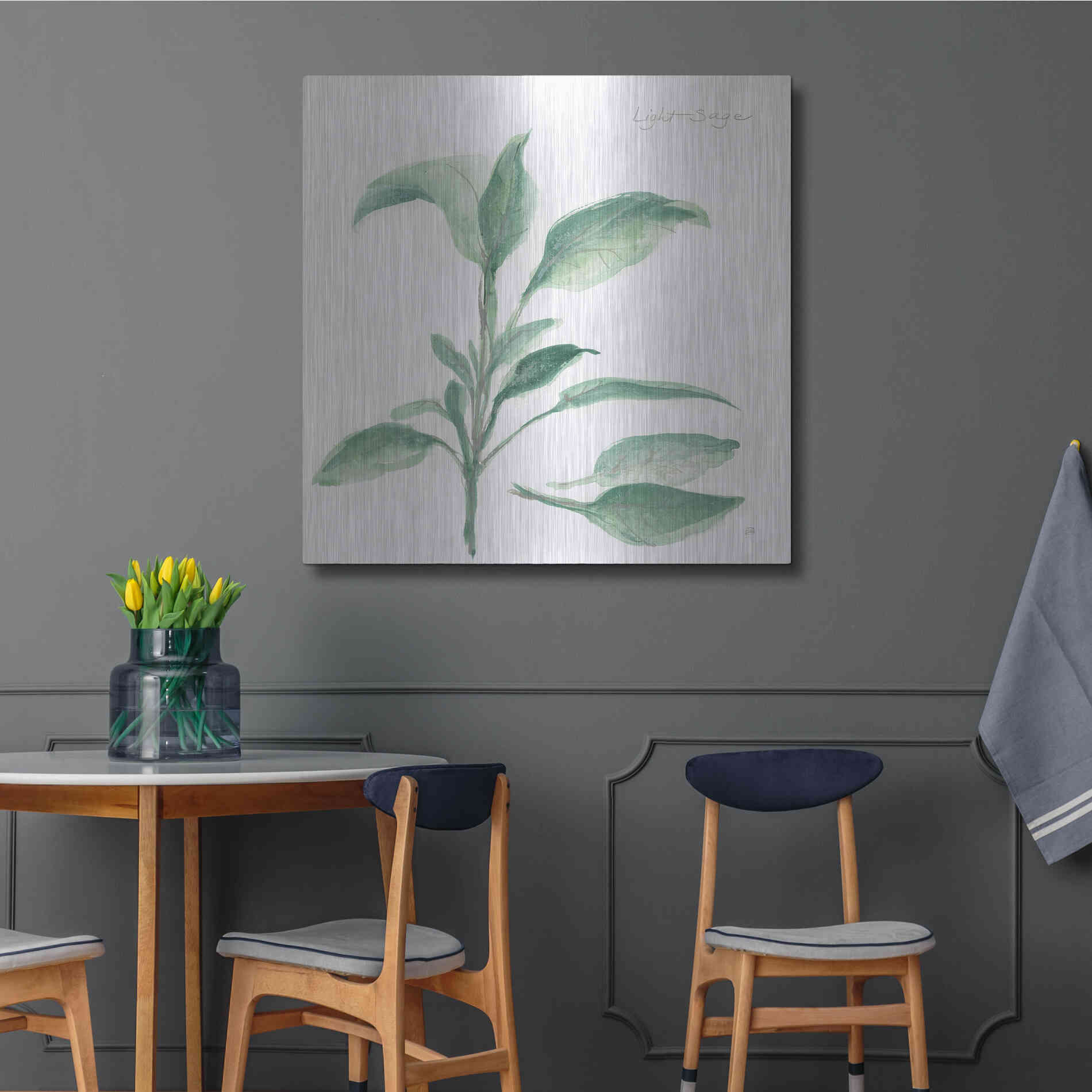 Luxe Metal Art 'Sage II' by Chris Paschke, Metal Wall Art,36x36