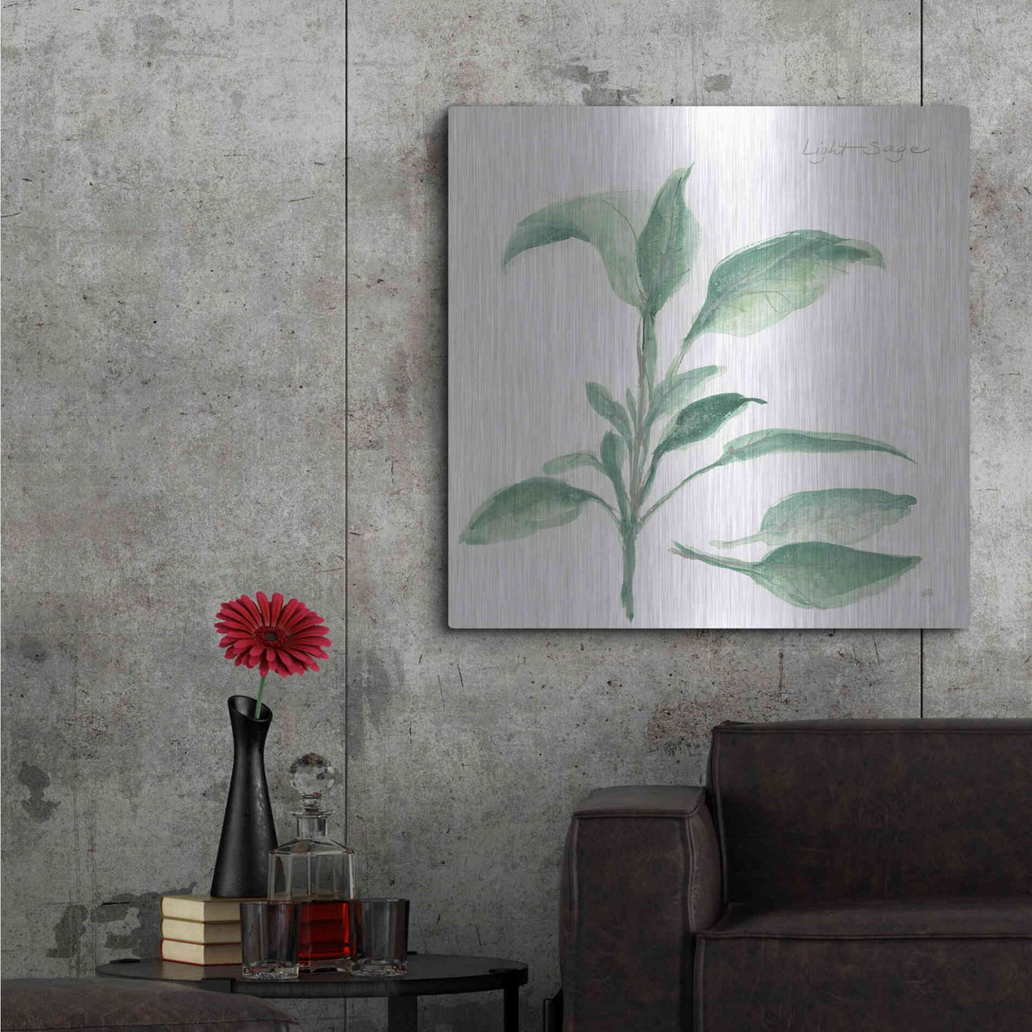 Luxe Metal Art 'Sage II' by Chris Paschke, Metal Wall Art,36x36