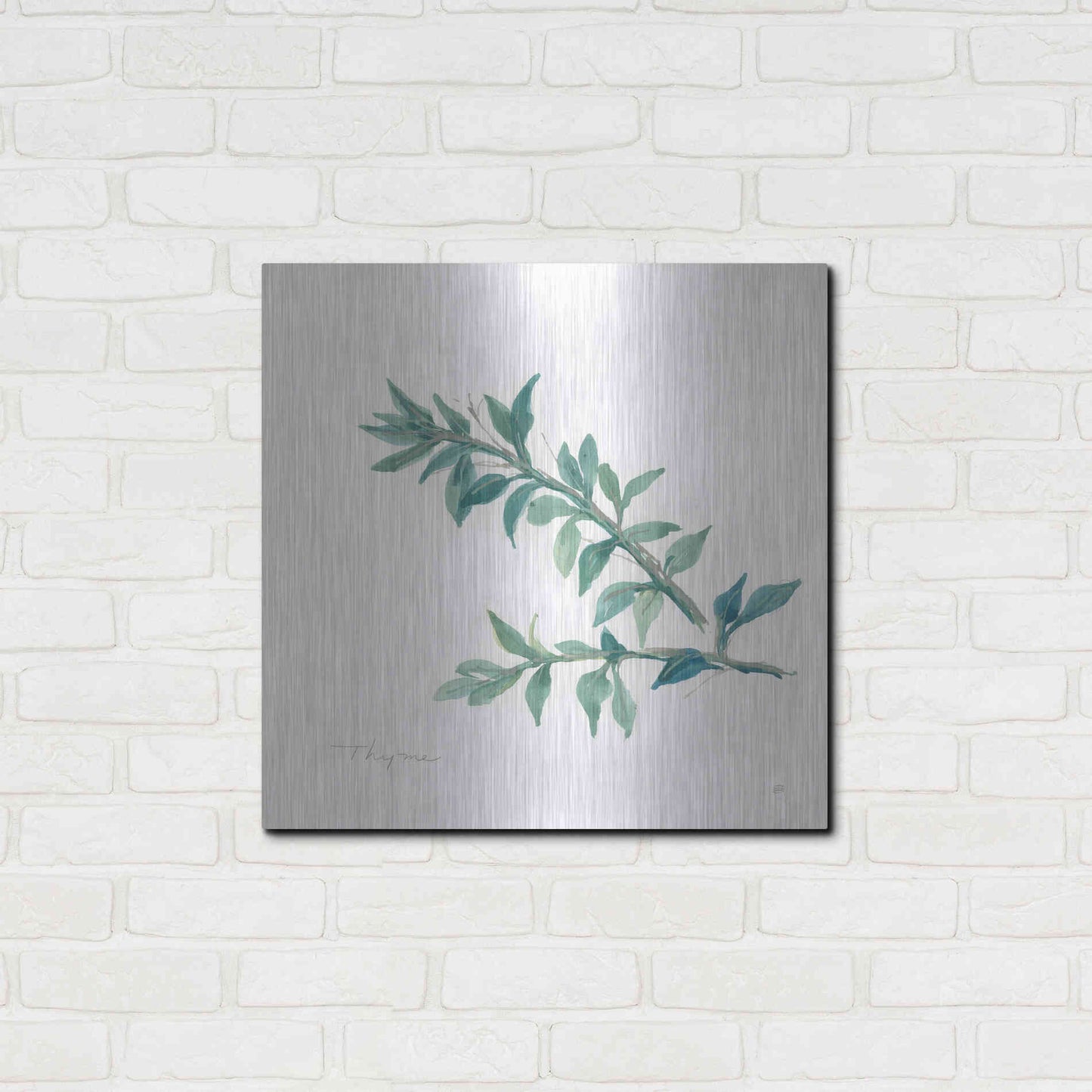 Luxe Metal Art 'Thyme' by Chris Paschke, Metal Wall Art,24x24