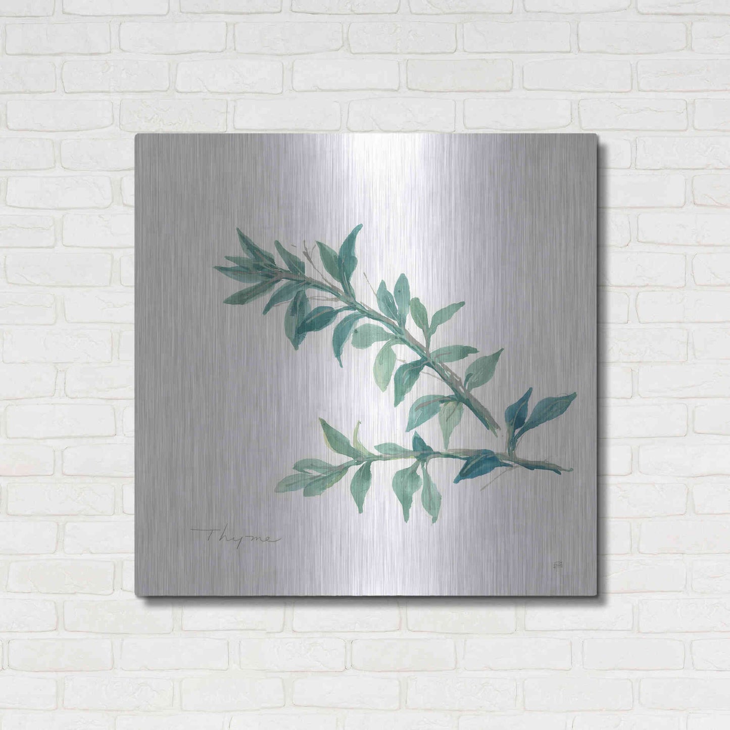 Luxe Metal Art 'Thyme' by Chris Paschke, Metal Wall Art,36x36