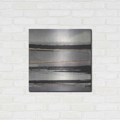 Luxe Metal Art 'Gilded Grey I' by Chris Paschke, Metal Wall Art,24x24