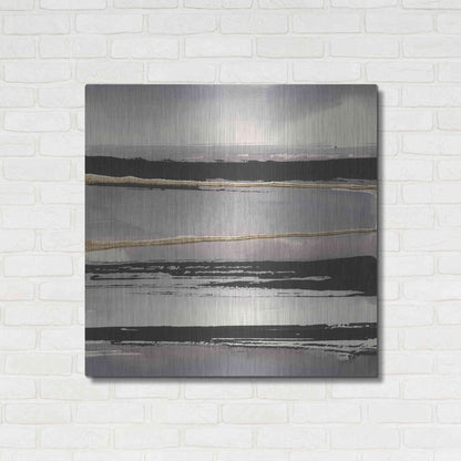 Luxe Metal Art 'Gilded Grey I' by Chris Paschke, Metal Wall Art,36x36