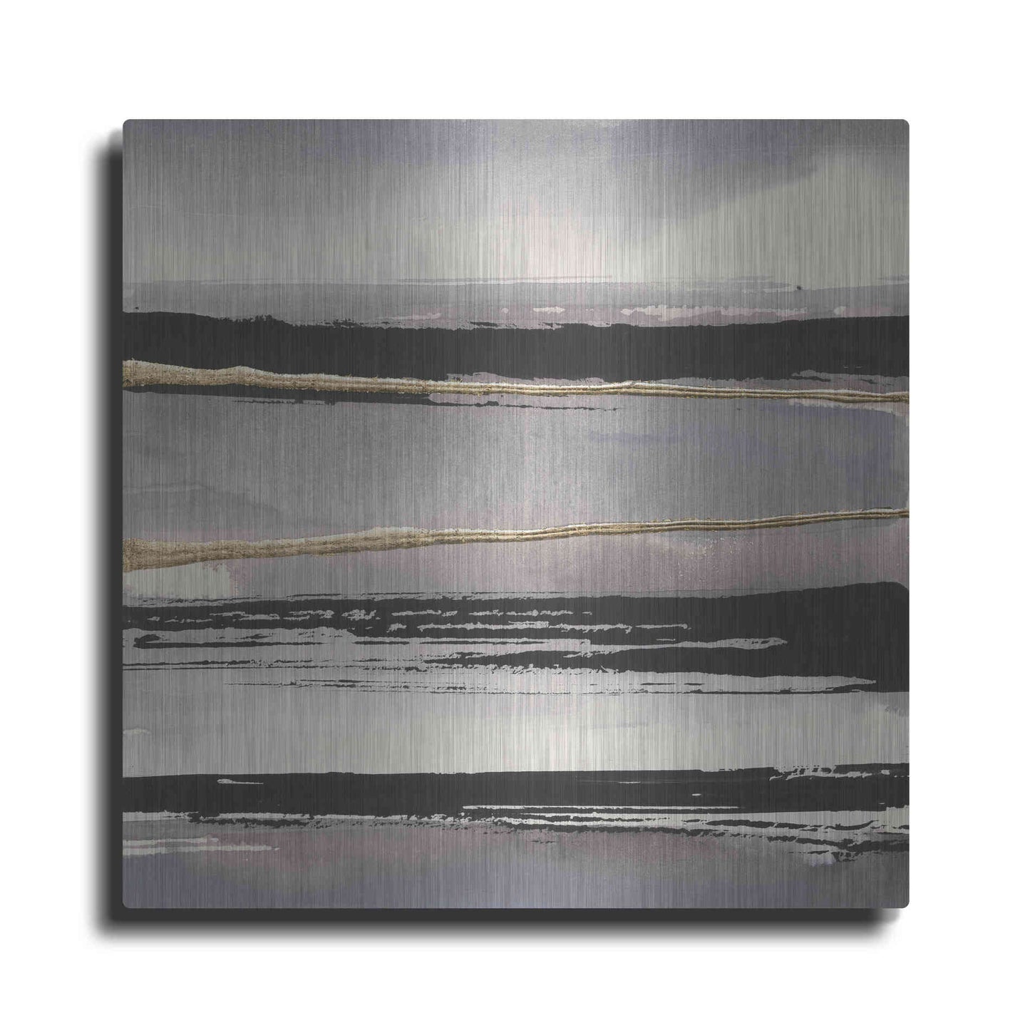 Luxe Metal Art 'Gilded Grey I' by Chris Paschke, Metal Wall Art