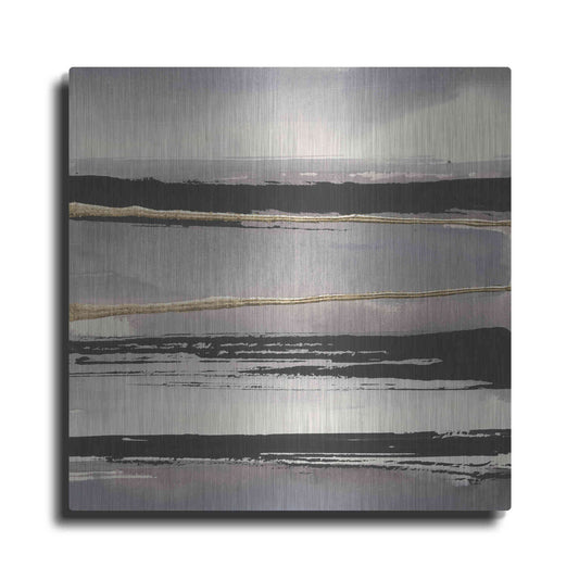 Luxe Metal Art 'Gilded Grey I' by Chris Paschke, Metal Wall Art