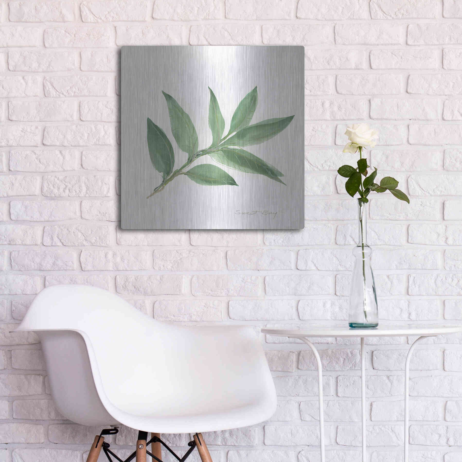 Luxe Metal Art 'Sweet Bay' by Chris Paschke, Metal Wall Art,24x24