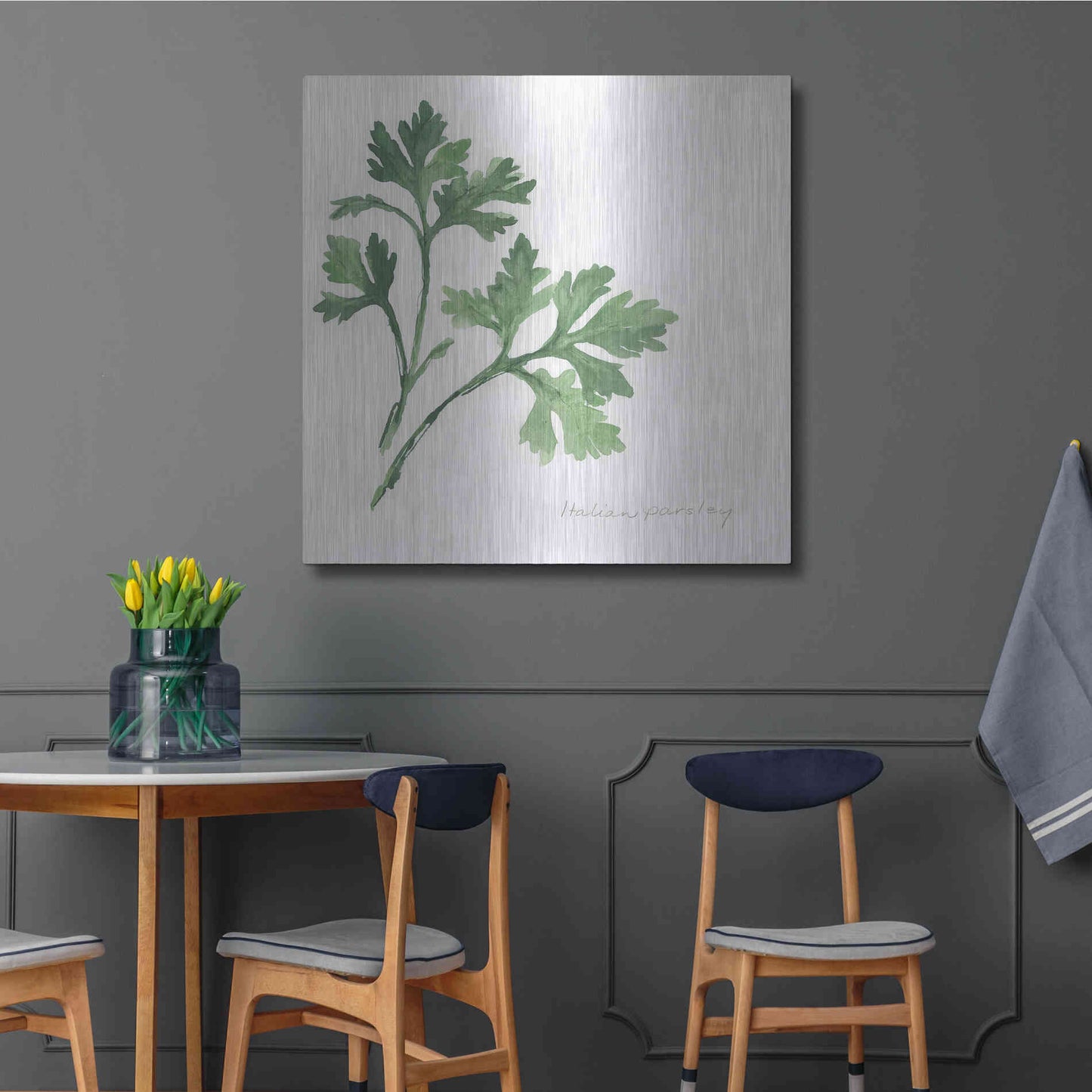 Luxe Metal Art 'Italian Parsley' by Chris Paschke, Metal Wall Art,36x36