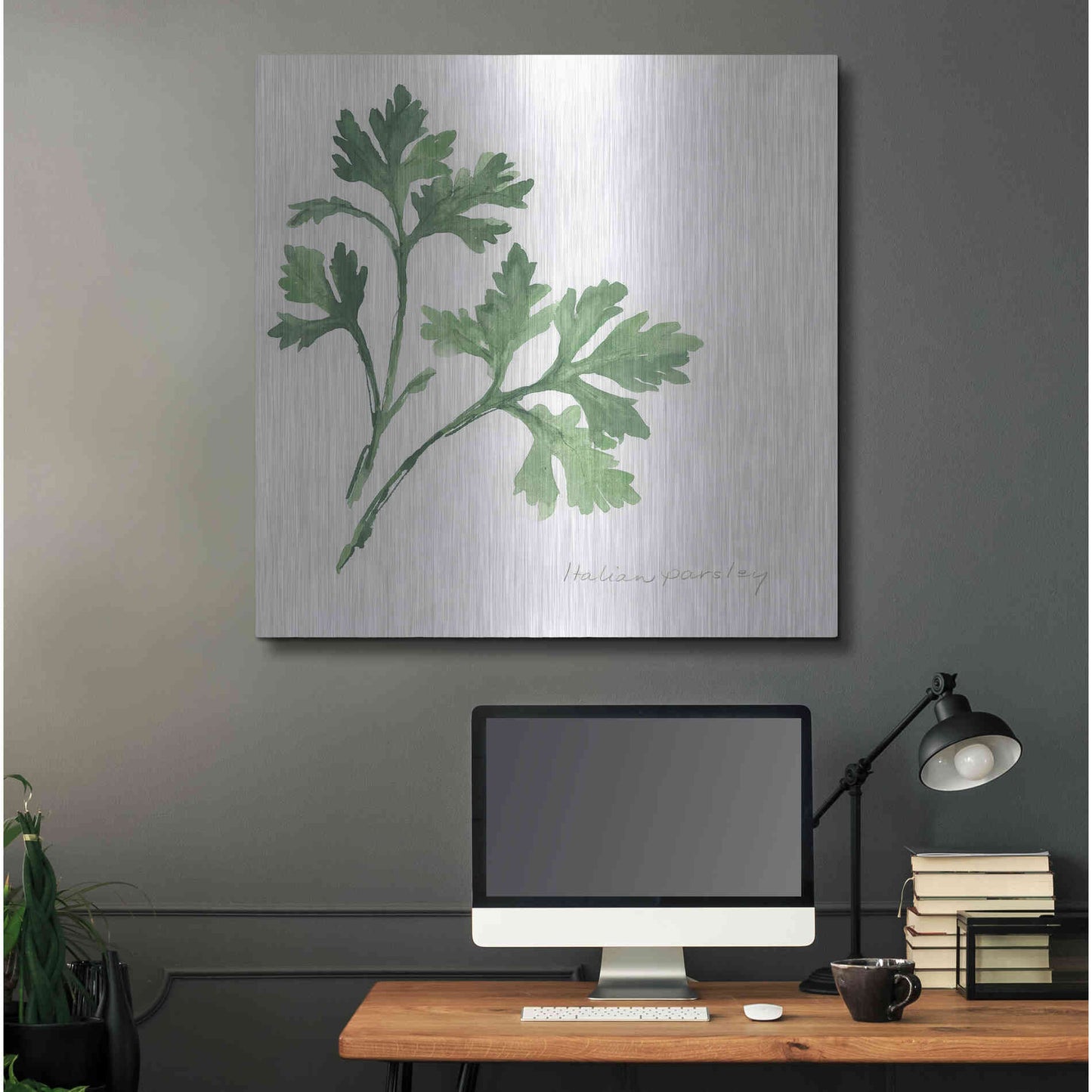 Luxe Metal Art 'Italian Parsley' by Chris Paschke, Metal Wall Art,36x36
