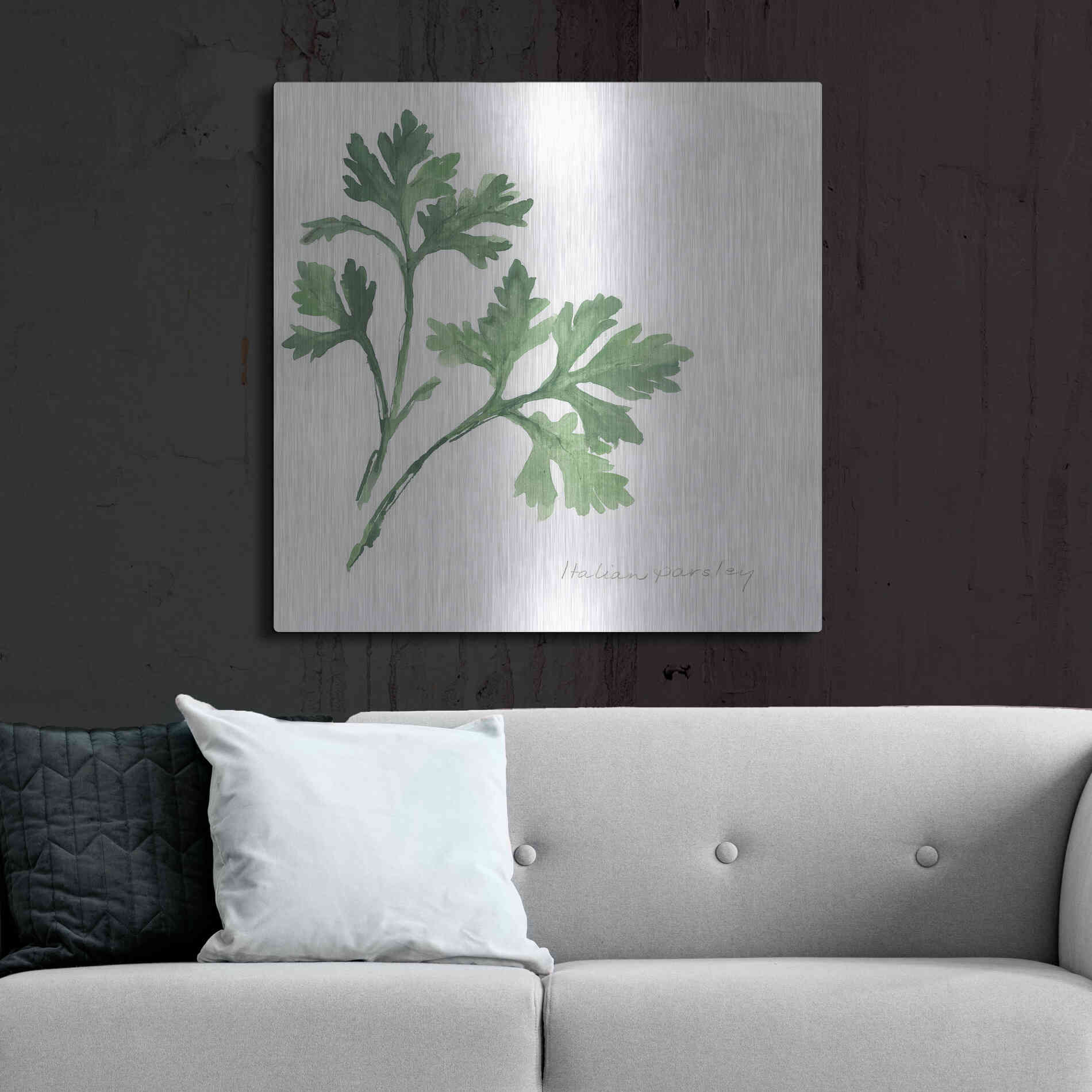 Luxe Metal Art 'Italian Parsley' by Chris Paschke, Metal Wall Art,36x36
