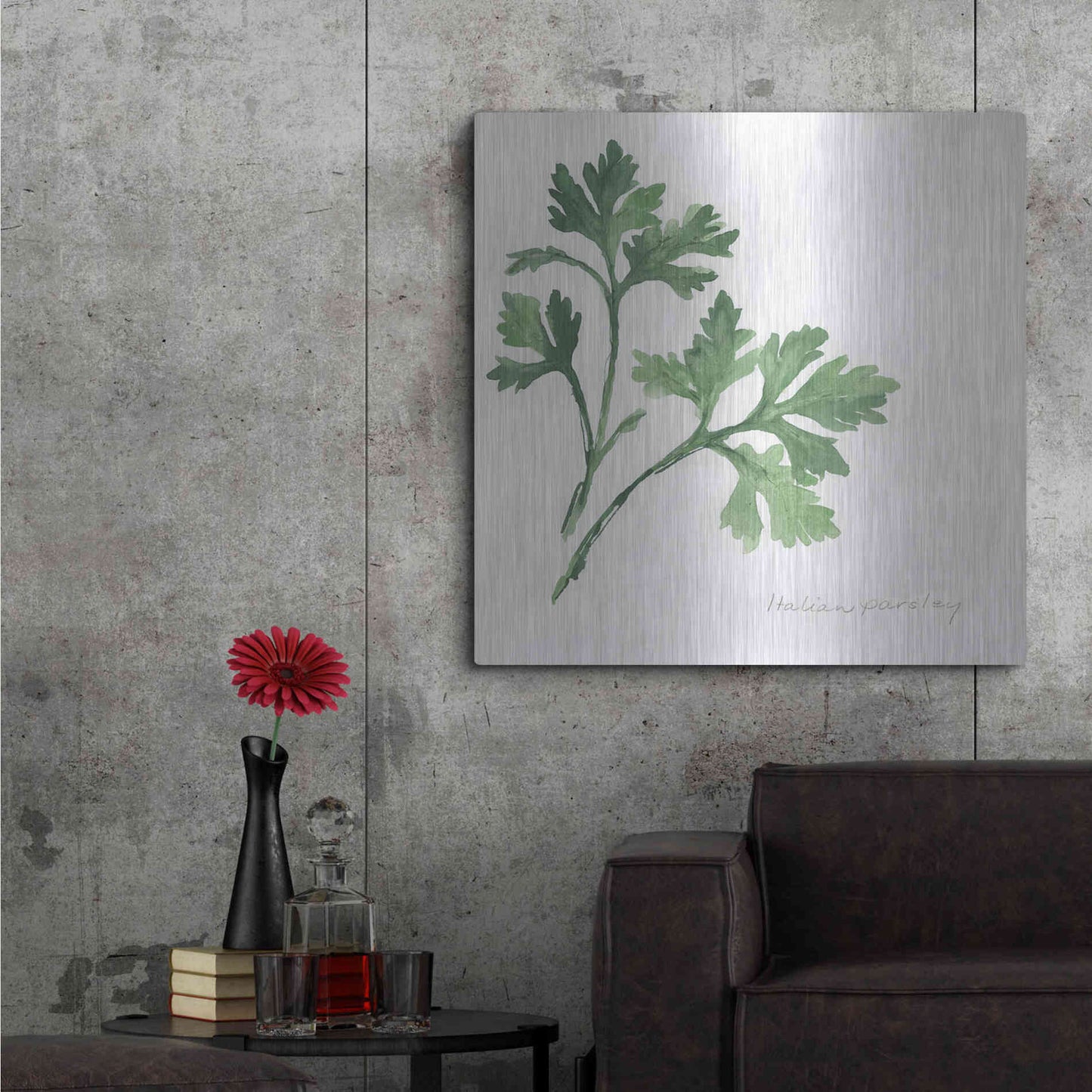 Luxe Metal Art 'Italian Parsley' by Chris Paschke, Metal Wall Art,36x36