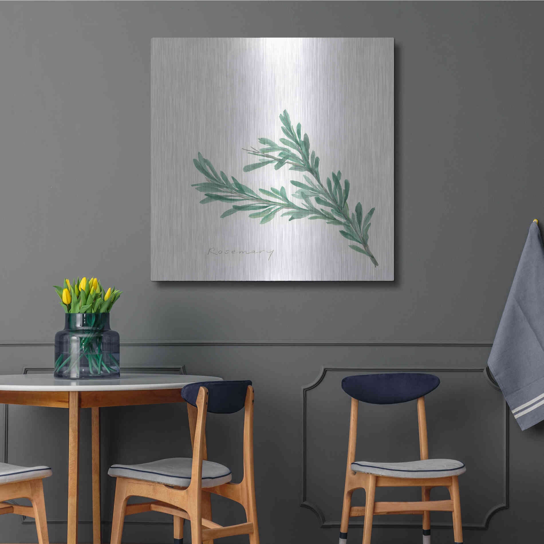 Luxe Metal Art 'Rosemary' by Chris Paschke, Metal Wall Art,36x36