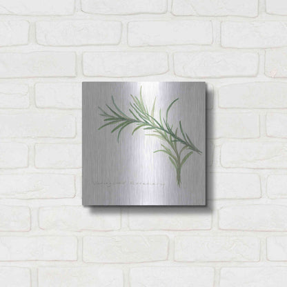 Luxe Metal Art 'Variegated Rosemary' by Chris Paschke, Metal Wall Art,12x12