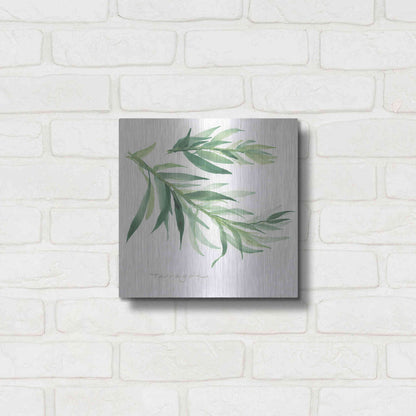 Luxe Metal Art 'Tarragon' by Chris Paschke, Metal Wall Art,12x12