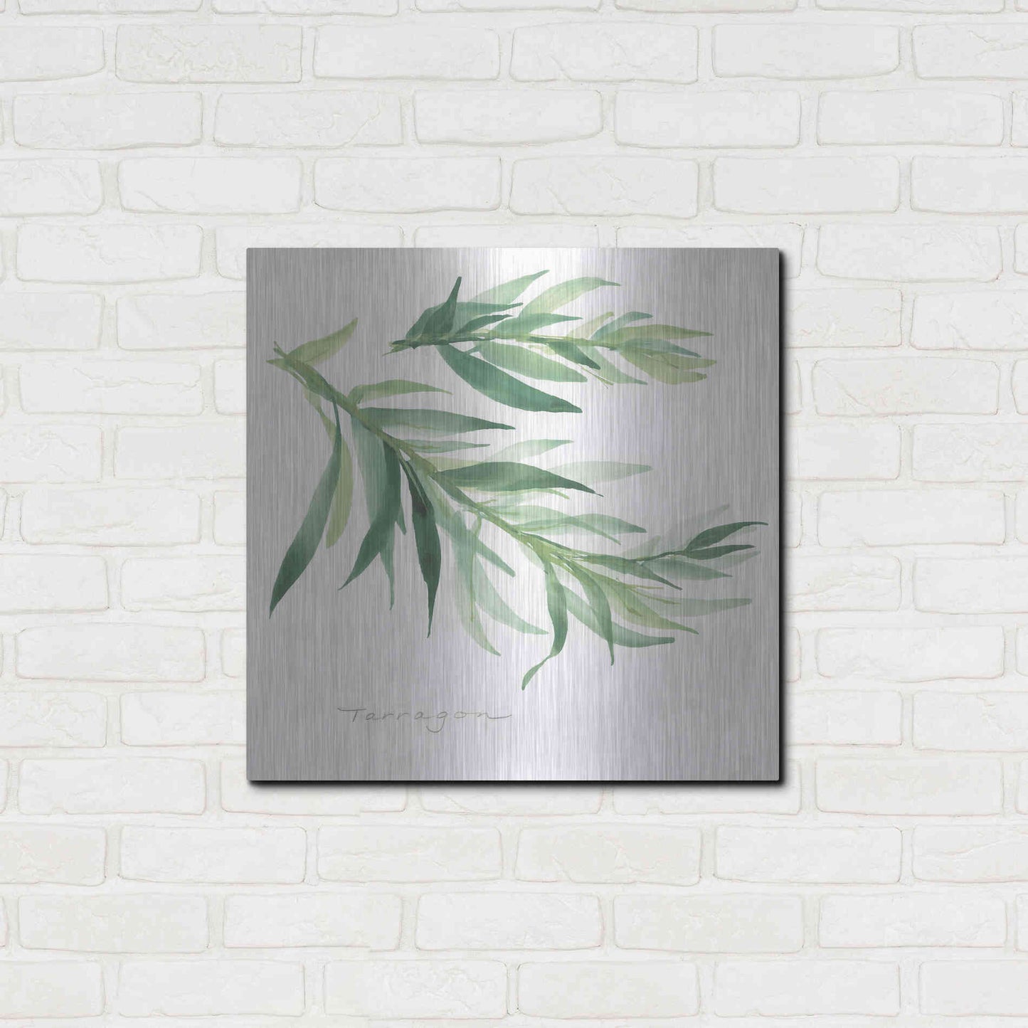 Luxe Metal Art 'Tarragon' by Chris Paschke, Metal Wall Art,24x24