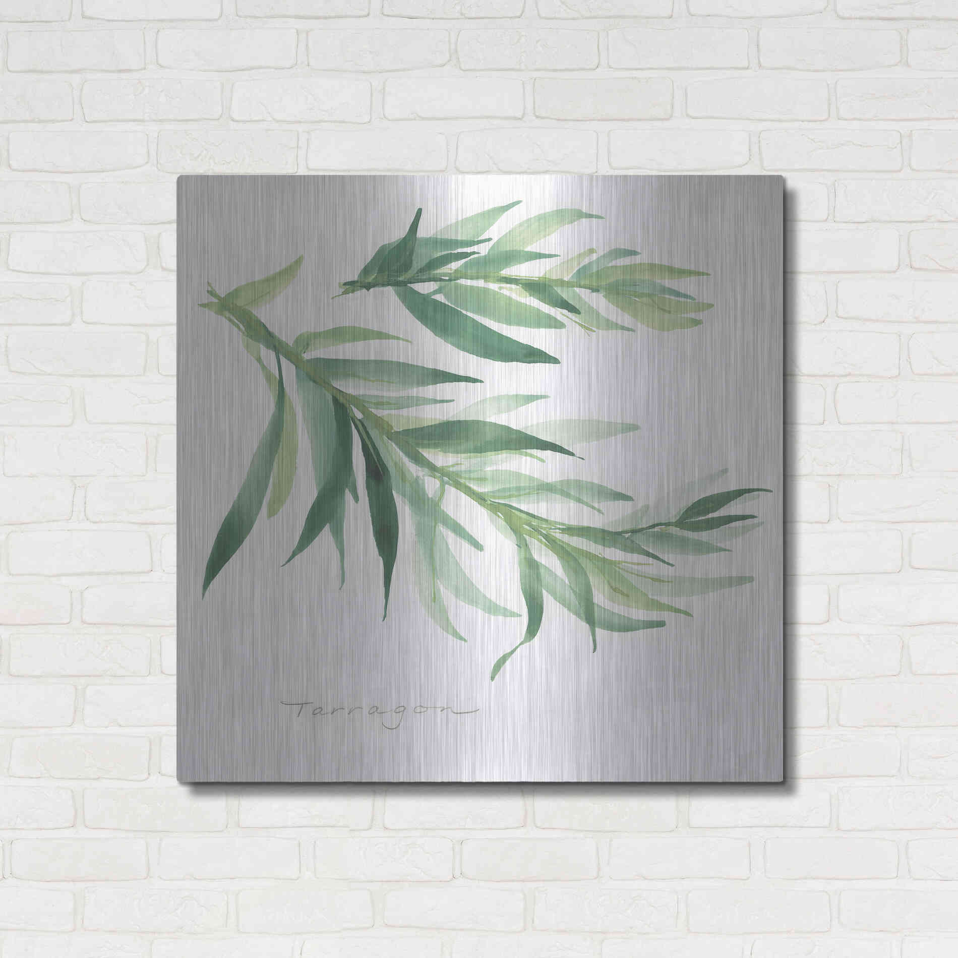 Luxe Metal Art 'Tarragon' by Chris Paschke, Metal Wall Art,36x36