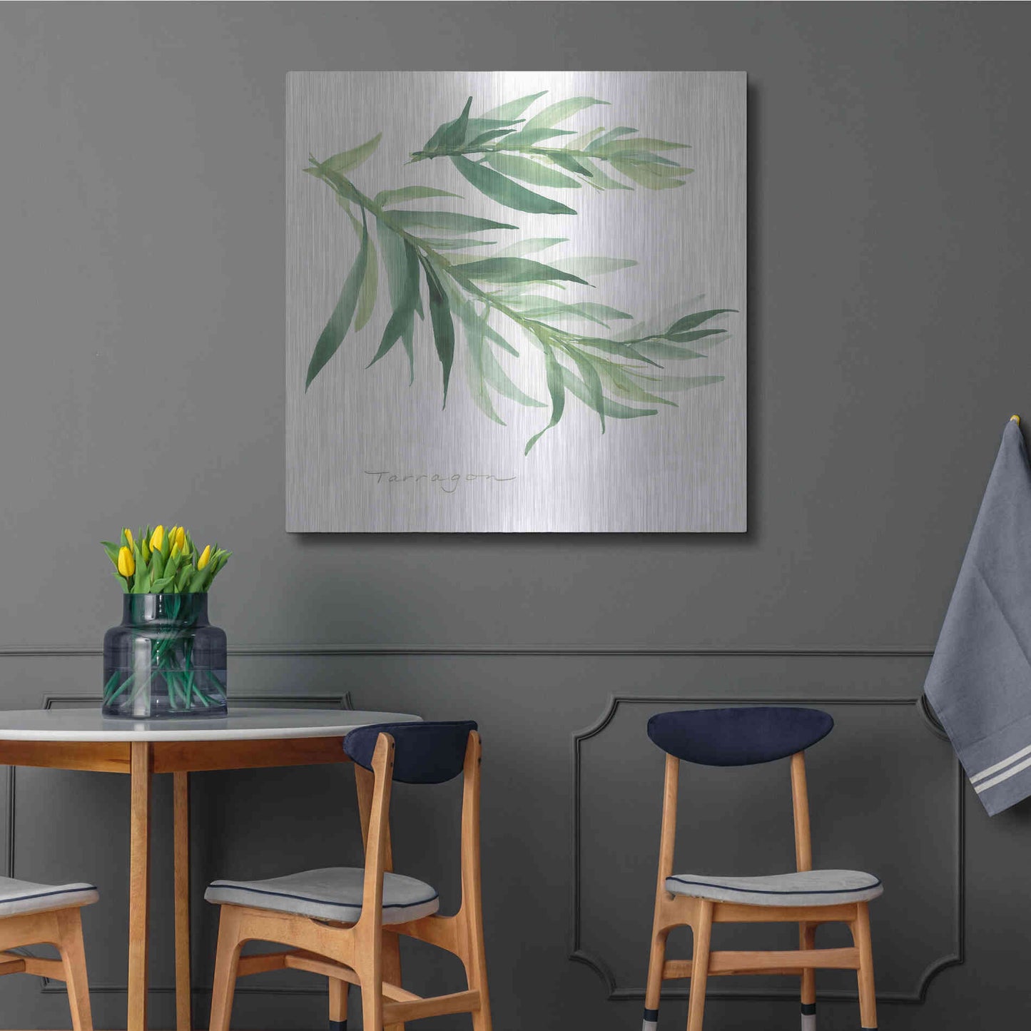 Luxe Metal Art 'Tarragon' by Chris Paschke, Metal Wall Art,36x36