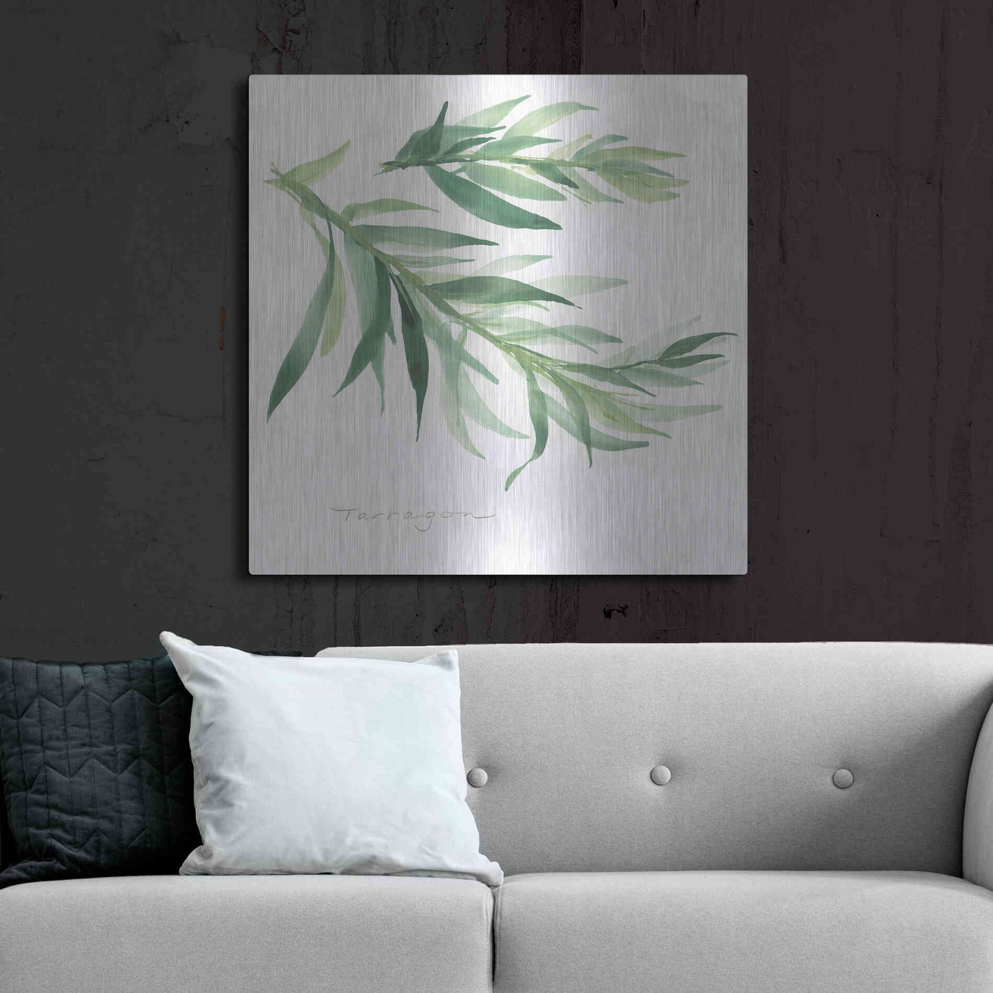 Luxe Metal Art 'Tarragon' by Chris Paschke, Metal Wall Art,36x36