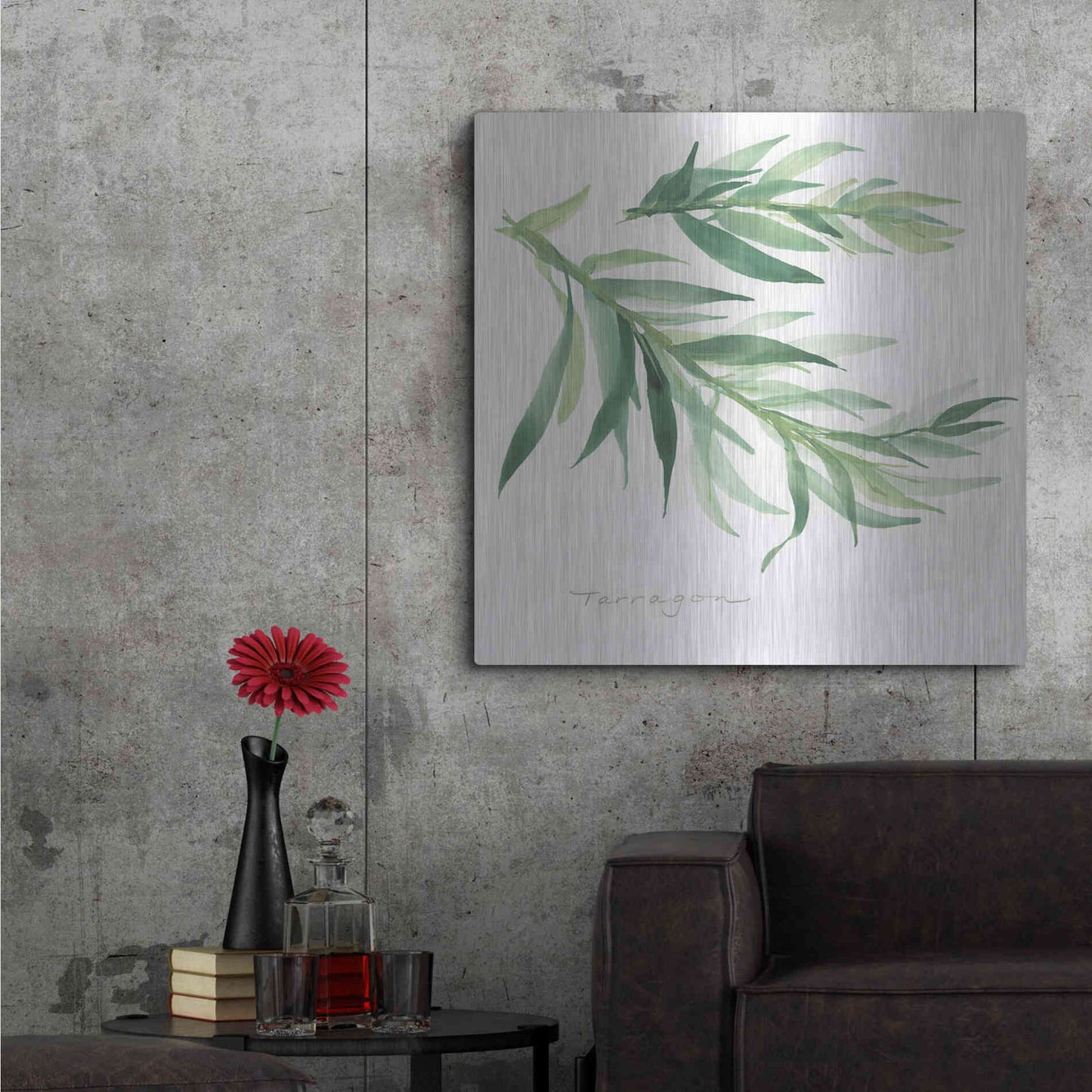 Luxe Metal Art 'Tarragon' by Chris Paschke, Metal Wall Art,36x36