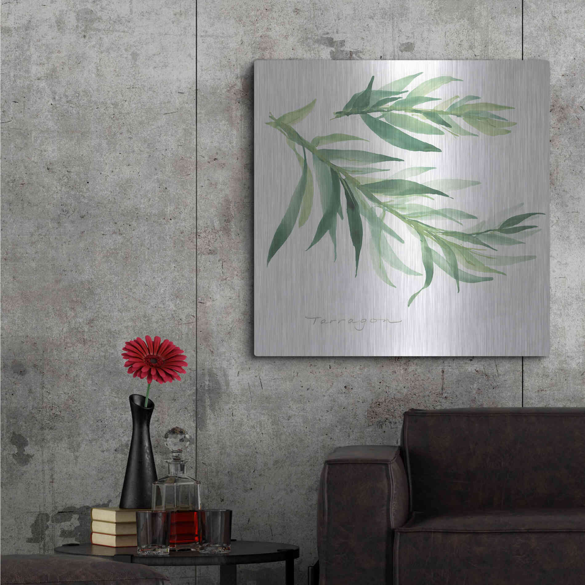 Luxe Metal Art 'Tarragon' by Chris Paschke, Metal Wall Art,36x36