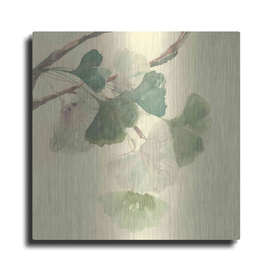 Luxe Metal Art 'Gingko Leaves I' by Chris Paschke, Metal Wall Art