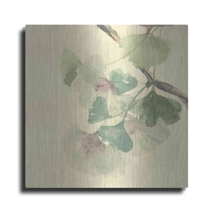 Luxe Metal Art 'Gingko Leaves II' by Chris Paschke, Metal Wall Art